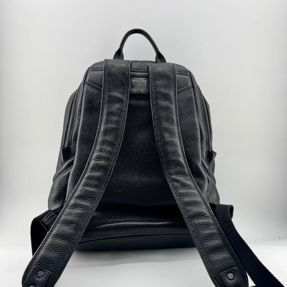 MCM Leather Backpack with Python Print Front Panel - Picture 2 of 16